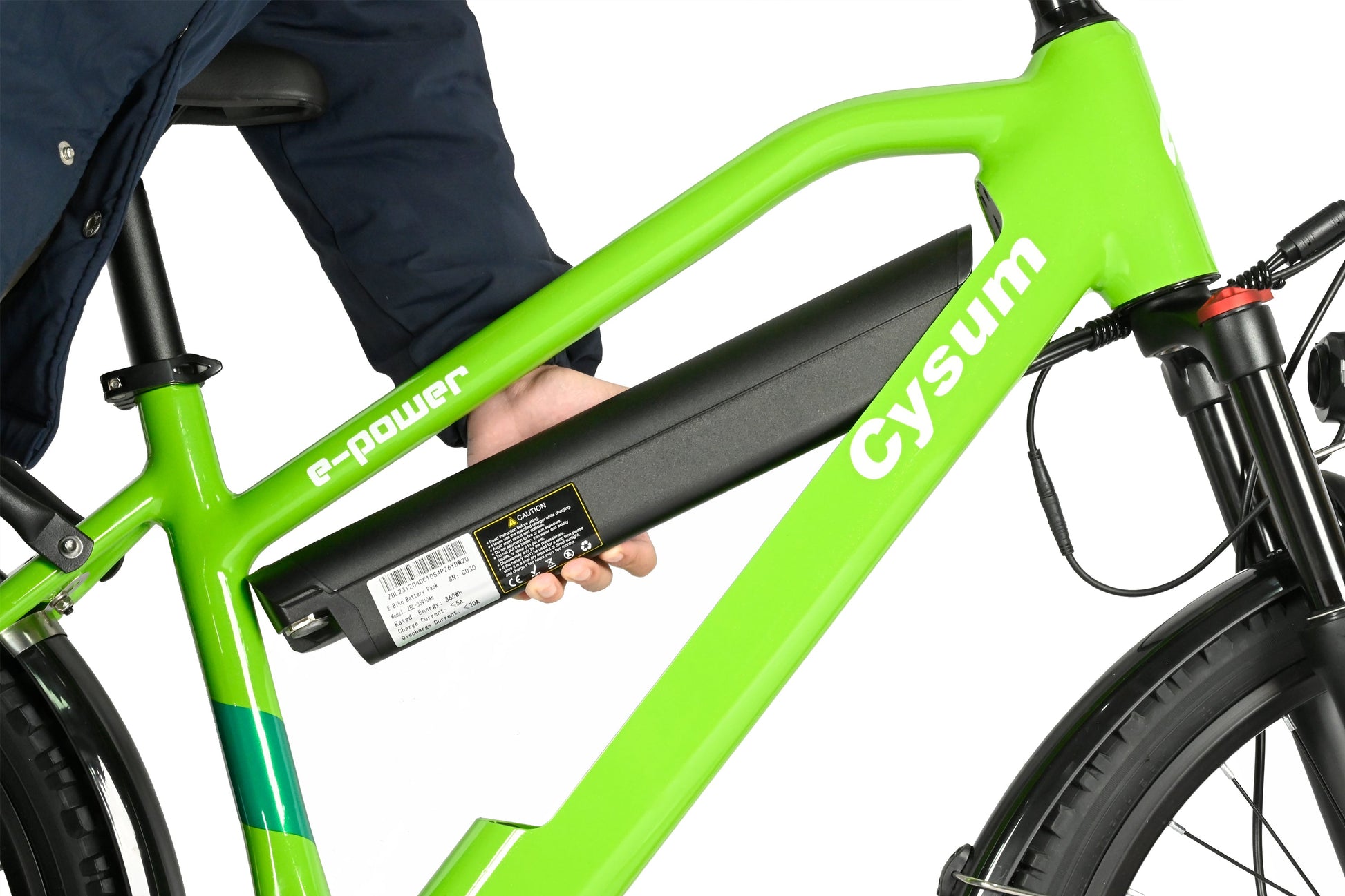 CYSUM Hoody electric mountain bike for teens - 24 inch tire, 250 watt, top speed 25km/h-1