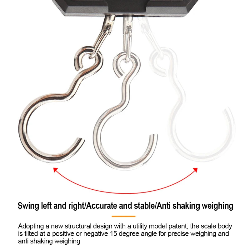 Portable Hanging Hook Scale 50Kg/5g LCD Digital Display Handheld Mini Electronic Weighting Scale Fishing Travel Luggage Scale